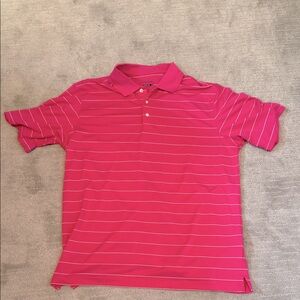 Walter Hagen Pink Striped Golf Shirt